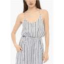 Awning Striped Linen Maxi Dress With Belt