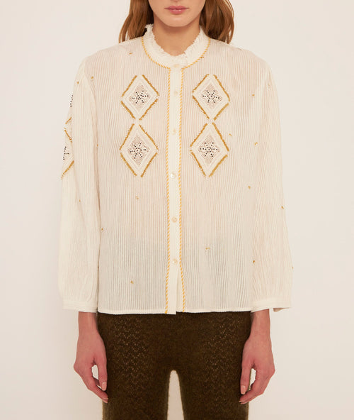 Antik Batik - Blusa Ayo - Crema