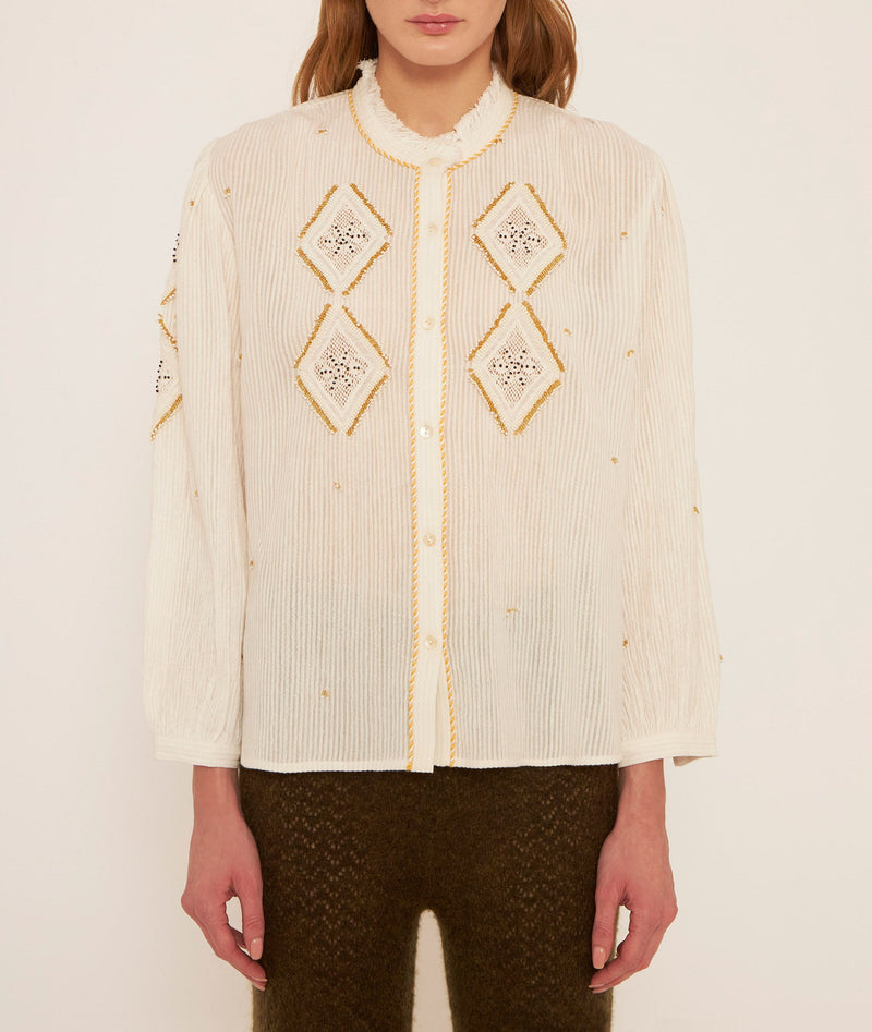 Antik Batik - Blusa Ayo - Crema