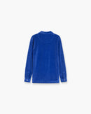 Azur Velor Long Sleeve Shirt - Blue