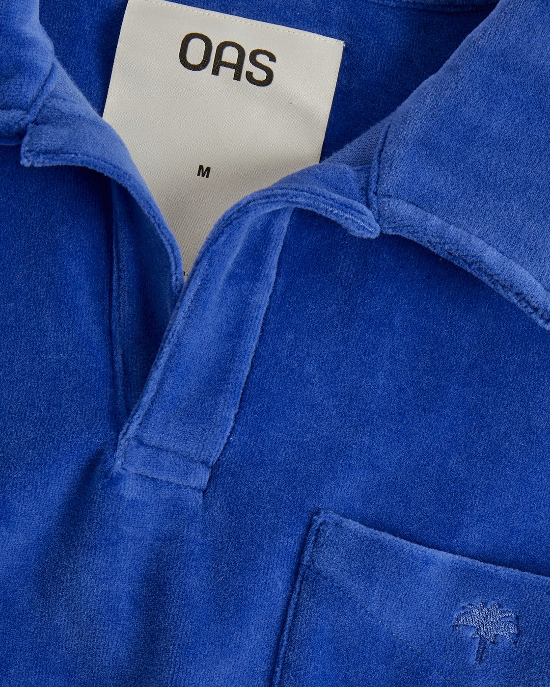 Camisa de manga larga de terciopelo Azur - Azul