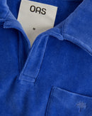 Azur Velor Long Sleeve Shirt - Blue