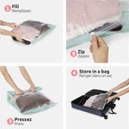 Lot 6 Sacs Sous Vide De Voyage Roll-Up
