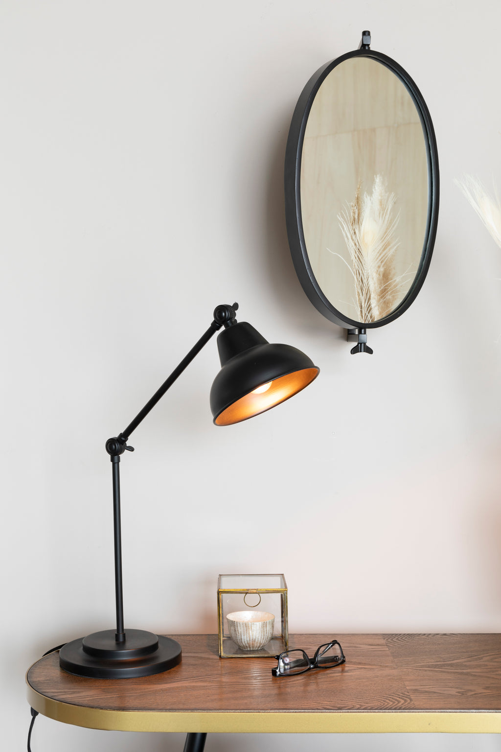 Lara - Mirror - Iron - Black/Gold
