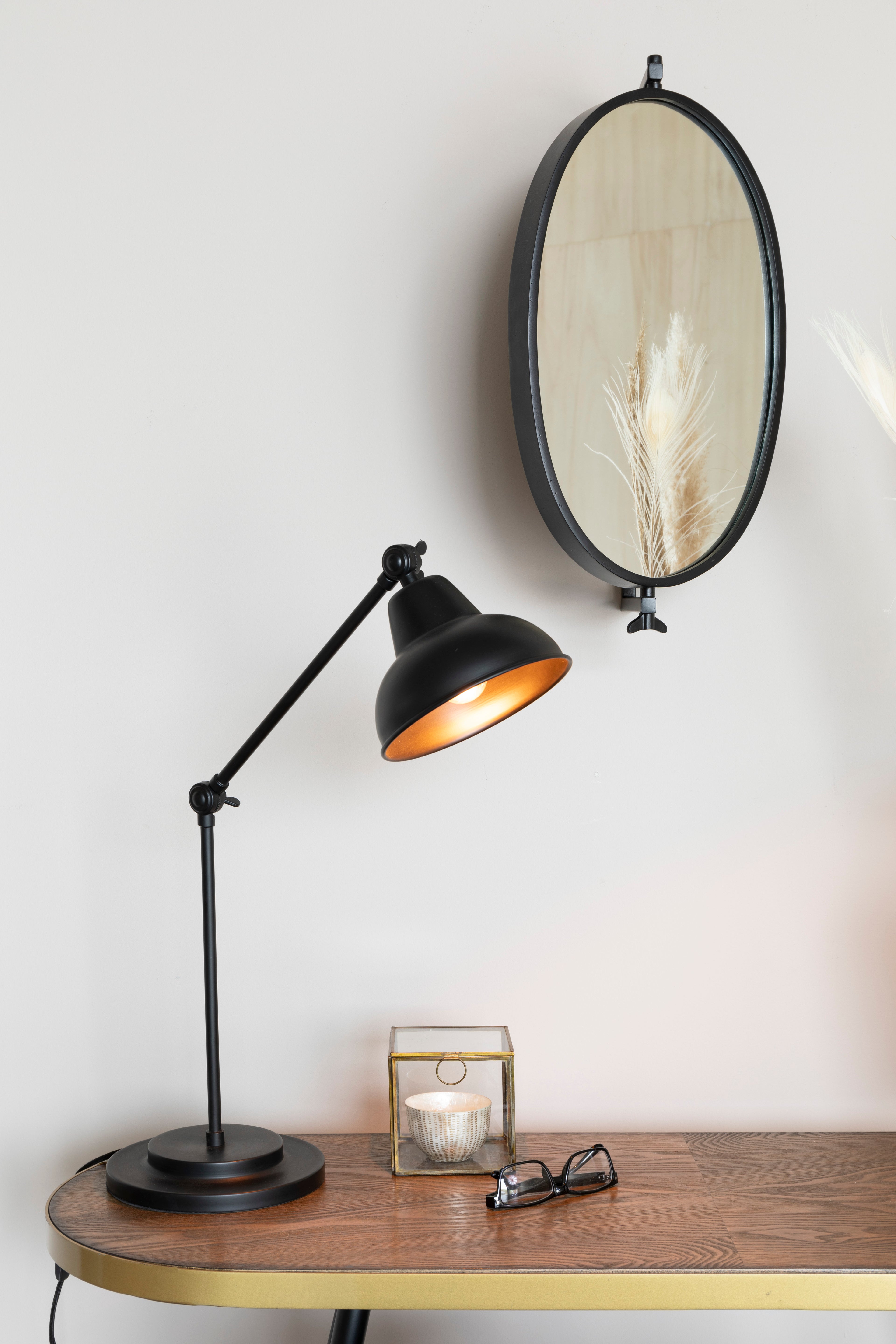 Lara - Mirror - Iron - Black/Gold