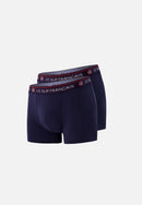 Lot De 2 Boxers Bleu Marine En Coton - Boxers Bleu Marine