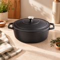 Sauter - Cocotte Ovale Avec Couvercle - Fonte - Noir