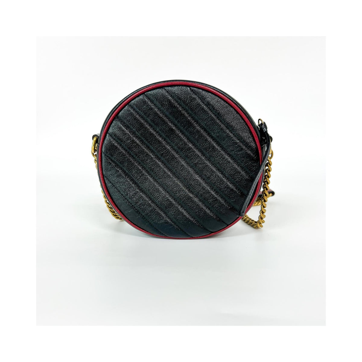 Gucci - Sac Porté Épaule Gg Marmont Round Medium Calfskin - Multicolore