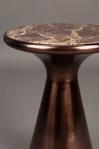 Mount M - Side Table - Aluminum - Brown/Black Marble