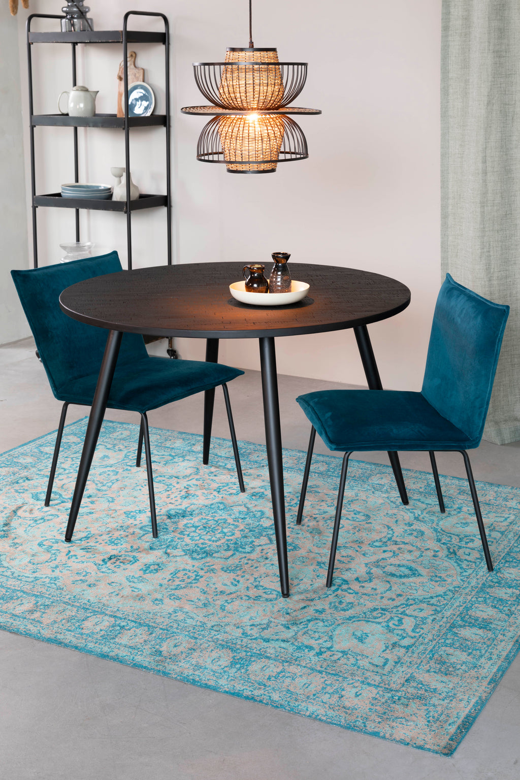 Mo 110' - Dining Room Table - Teak - Black