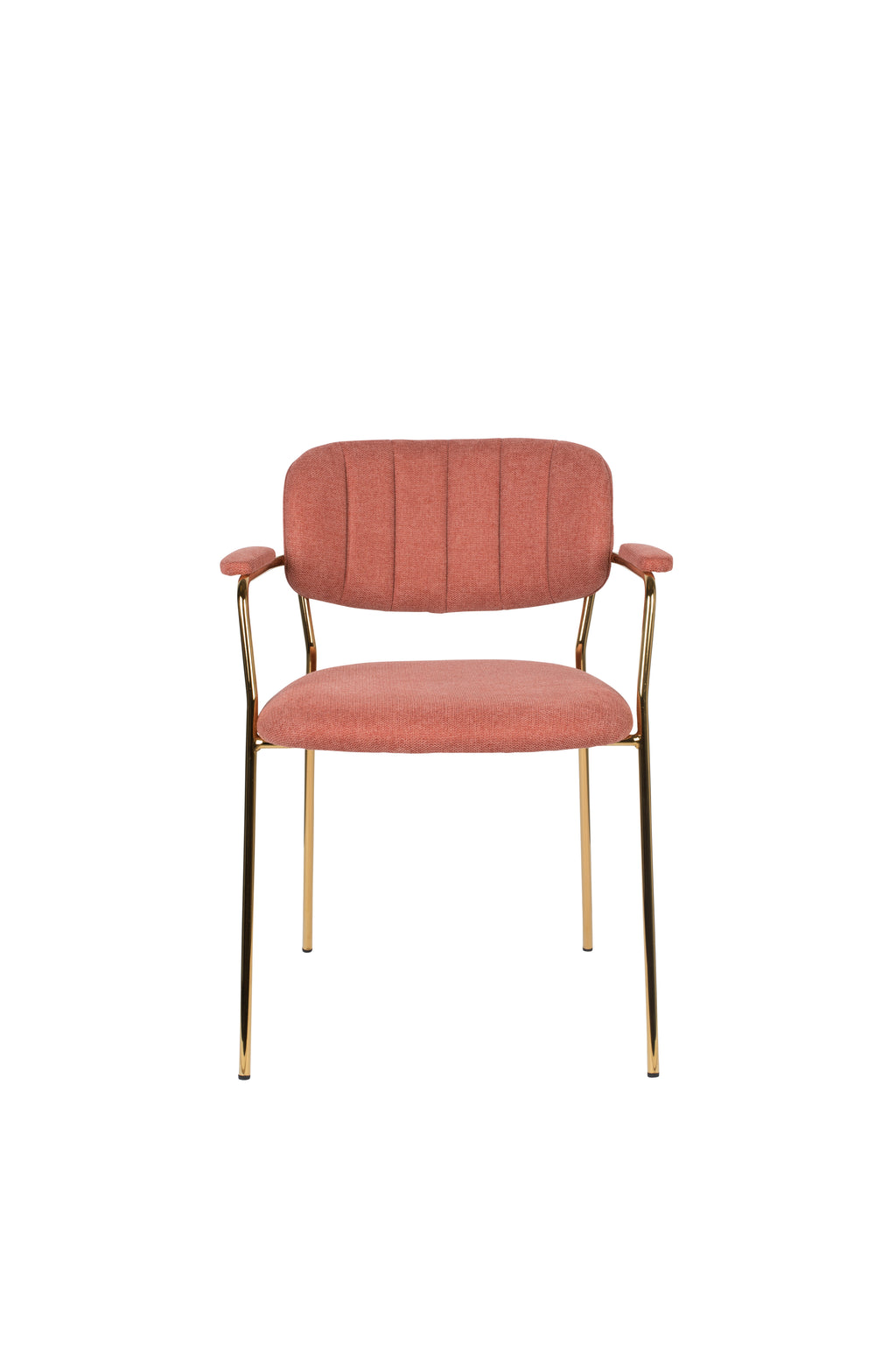 Jolien - Dining Room Armchair - Fabric - Gold/Pink