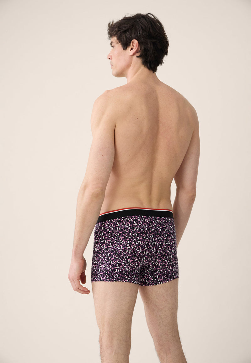 Lot De 2 Boxers En Coton - Boxers Prune Gavotte Prune
