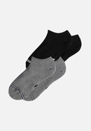 Lot De 2 Paires De Chaussettes Basses Noir Et Gris - Jo Duo Noir Gris