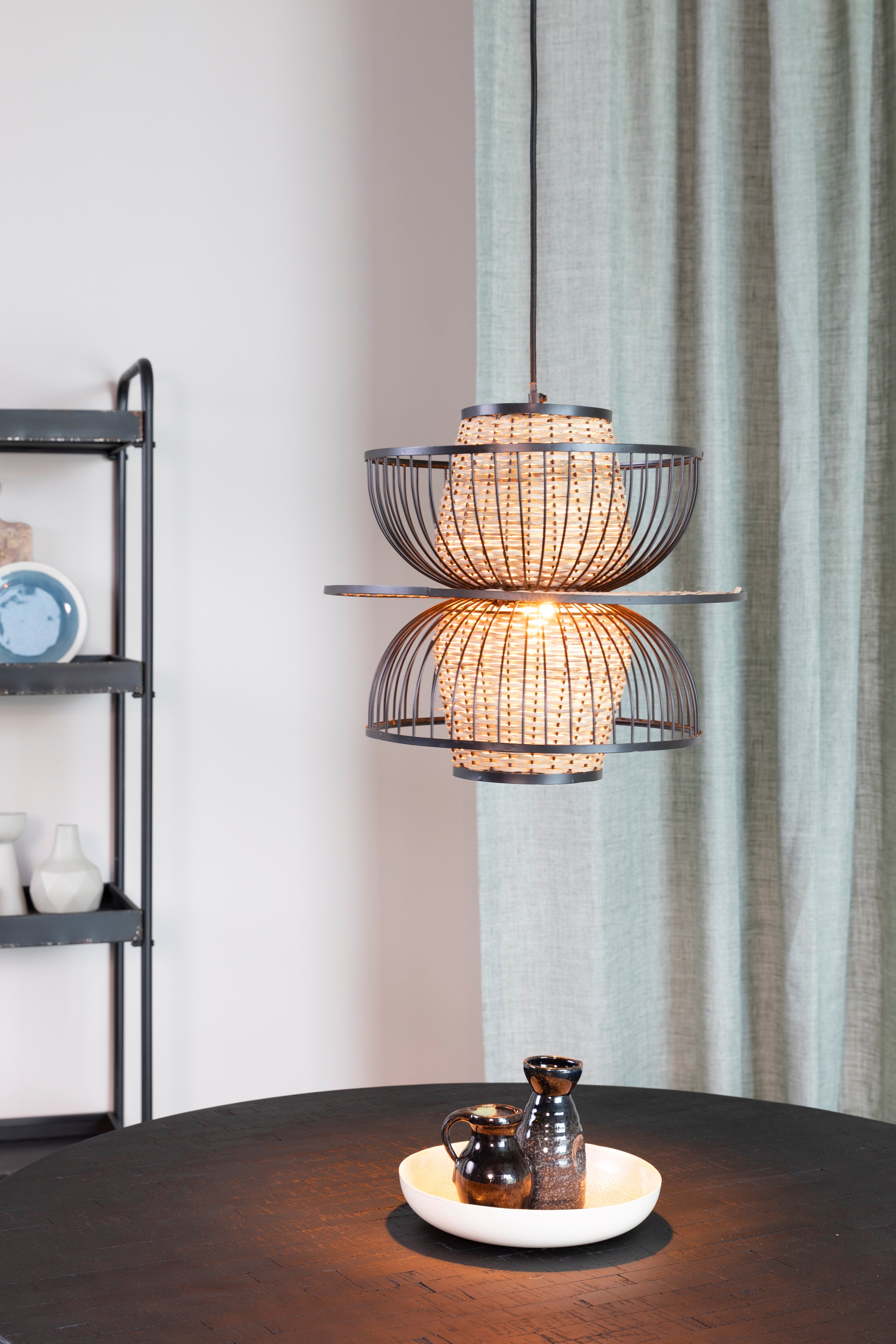 Carmen L - Pendant Lamp - Metal - Black