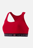 Top Brassière Tapageuse En Algodón - Rojo Cereza