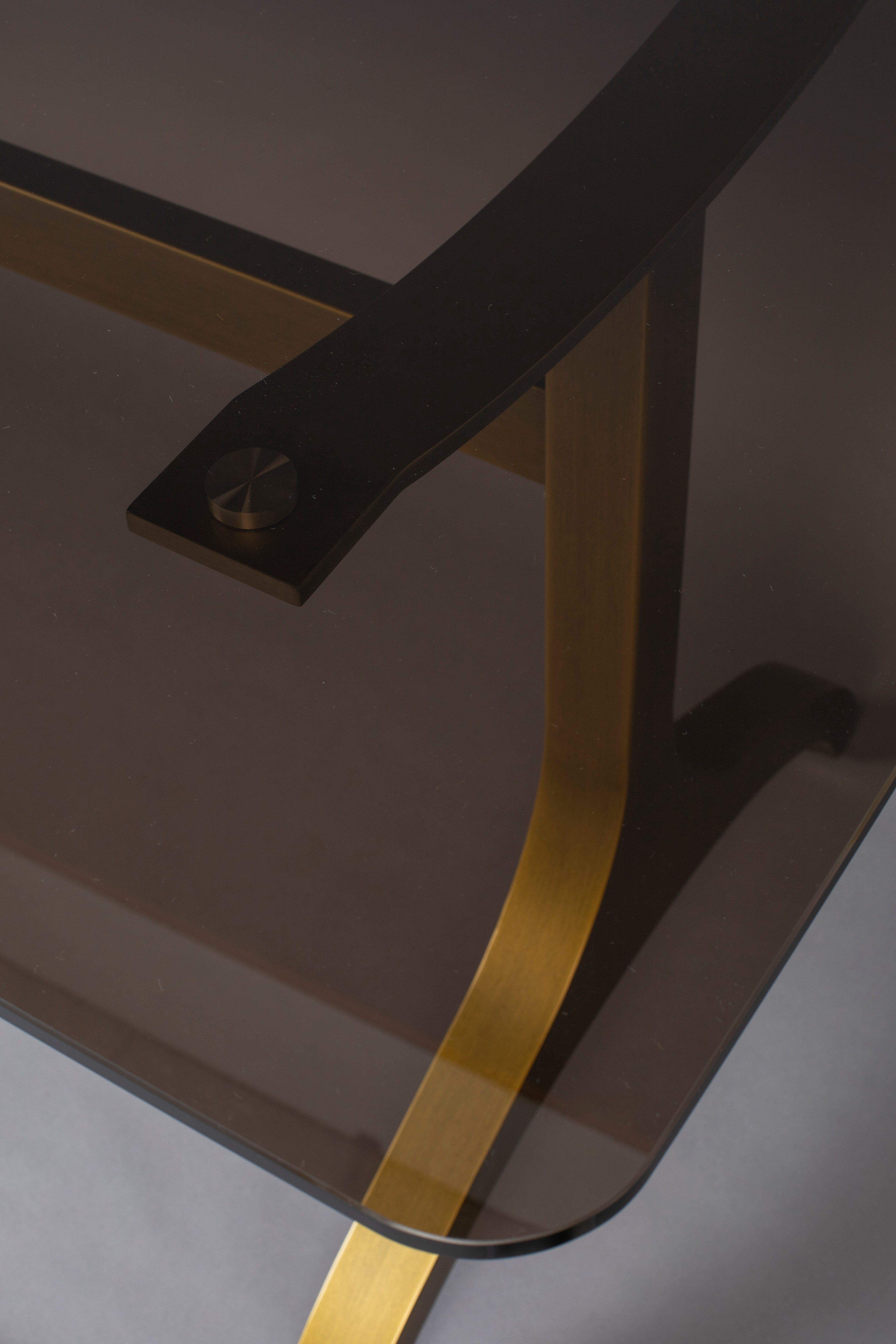 Sansa - Dining Room Table - Glass - Gold