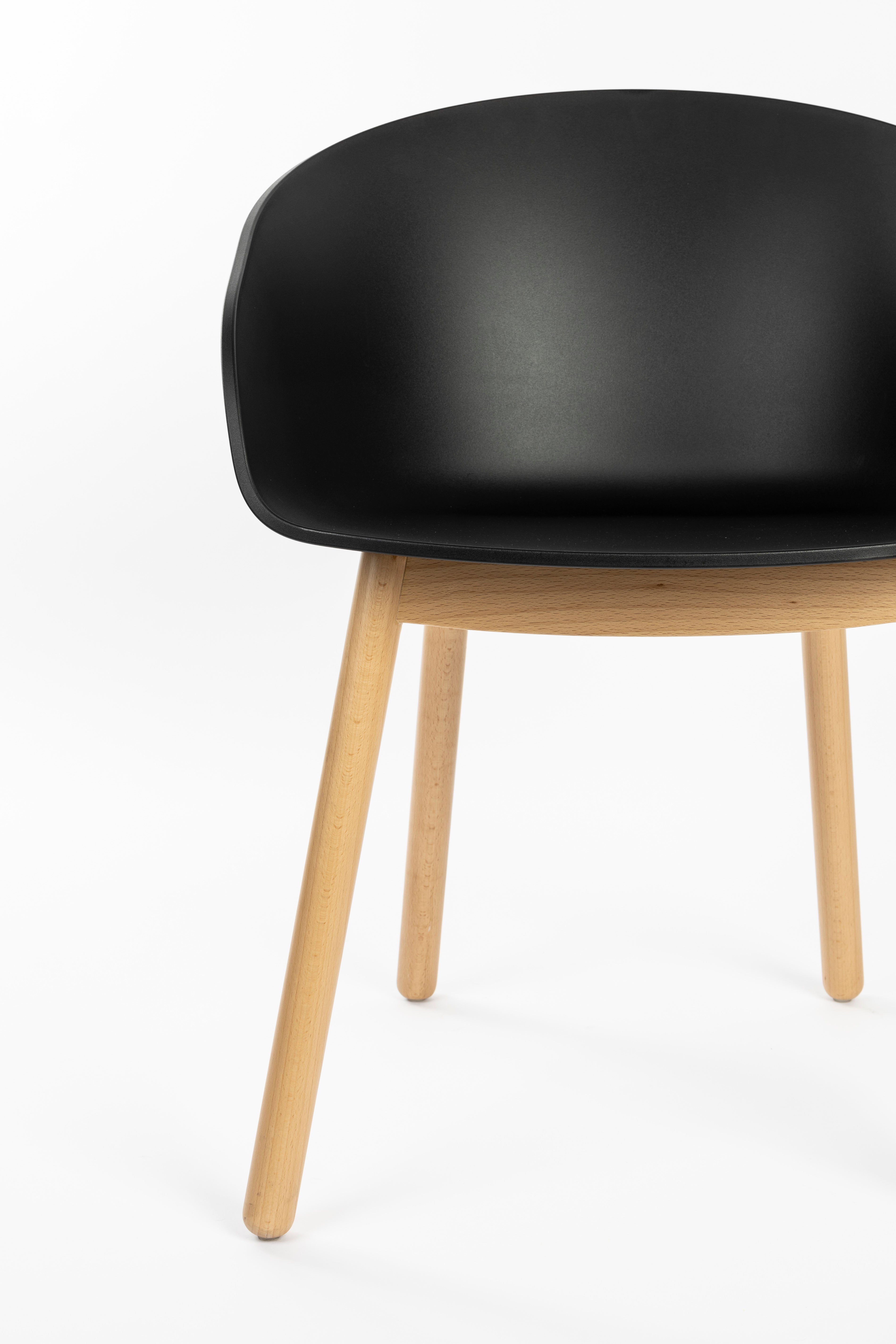 Void - Dining Room Armchair - Polypropylene Plastic - Black Oak