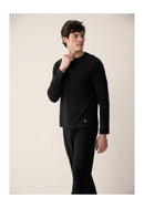 Ensemble Pyjama Haut Et Pantalon En Coton - Noir