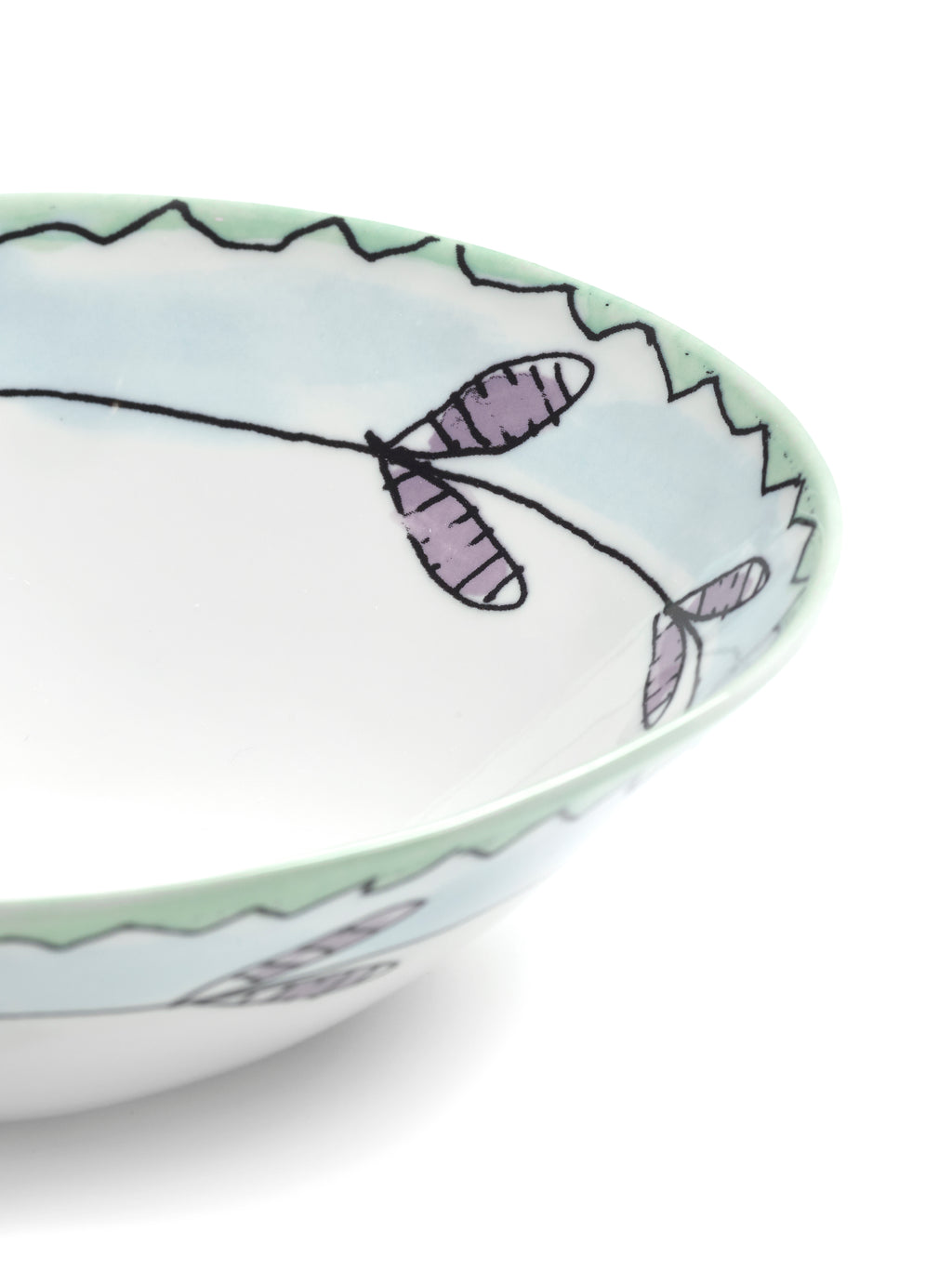 Midnight Flowers - Lot De 2 Bols Bas - M - Porcelaine Bone China - Blossom Milk