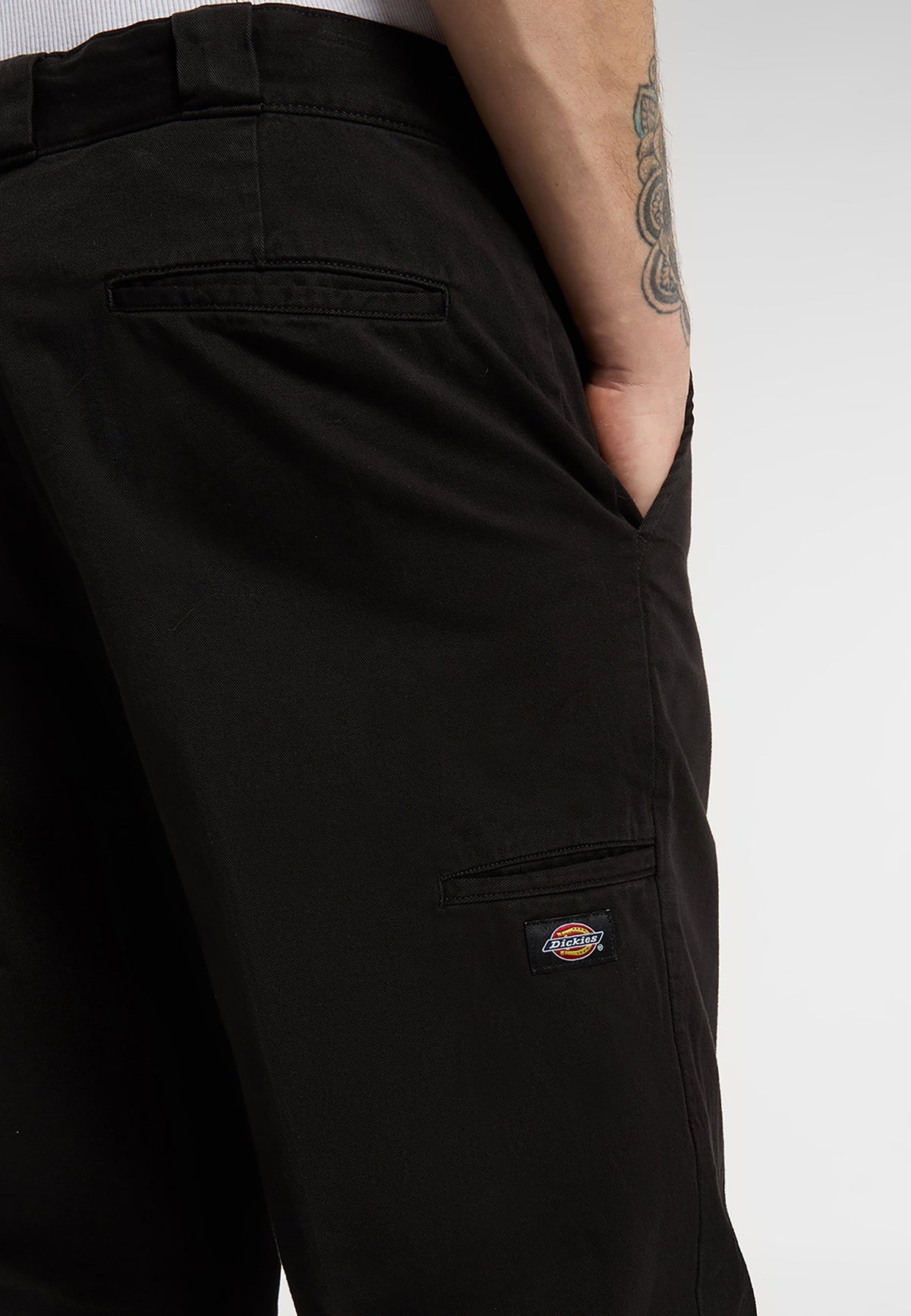 247 Garment Dye Loose Work Trousers - Black