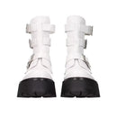 Bottes - Alexander Mcqueen Leather Ankle  - White