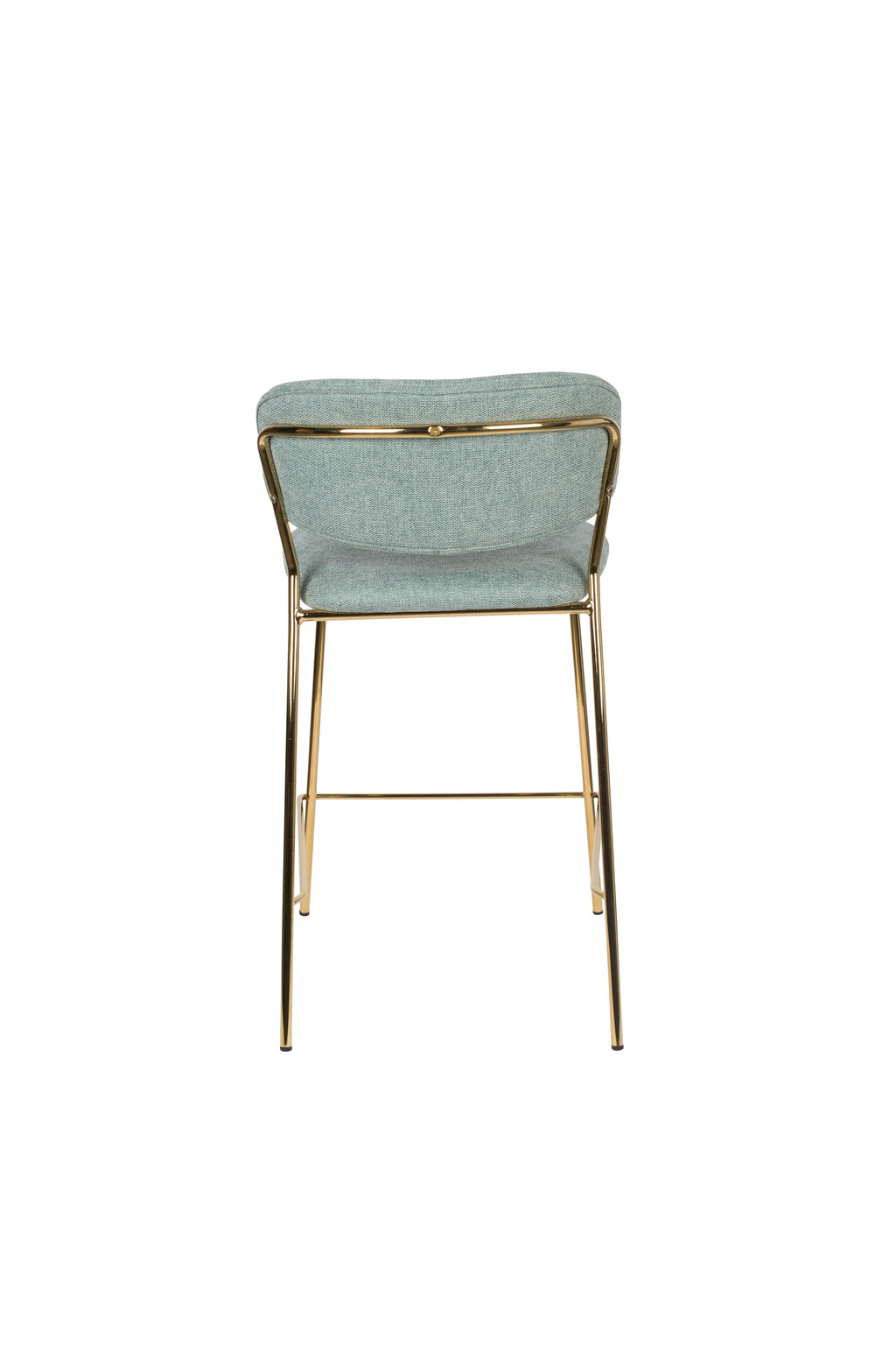 Jolien - Bar & Counter Stool - Fabric - Gold/Light Green