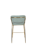 Jolien - Bar & Counter Stool - Fabric - Gold/Light Green