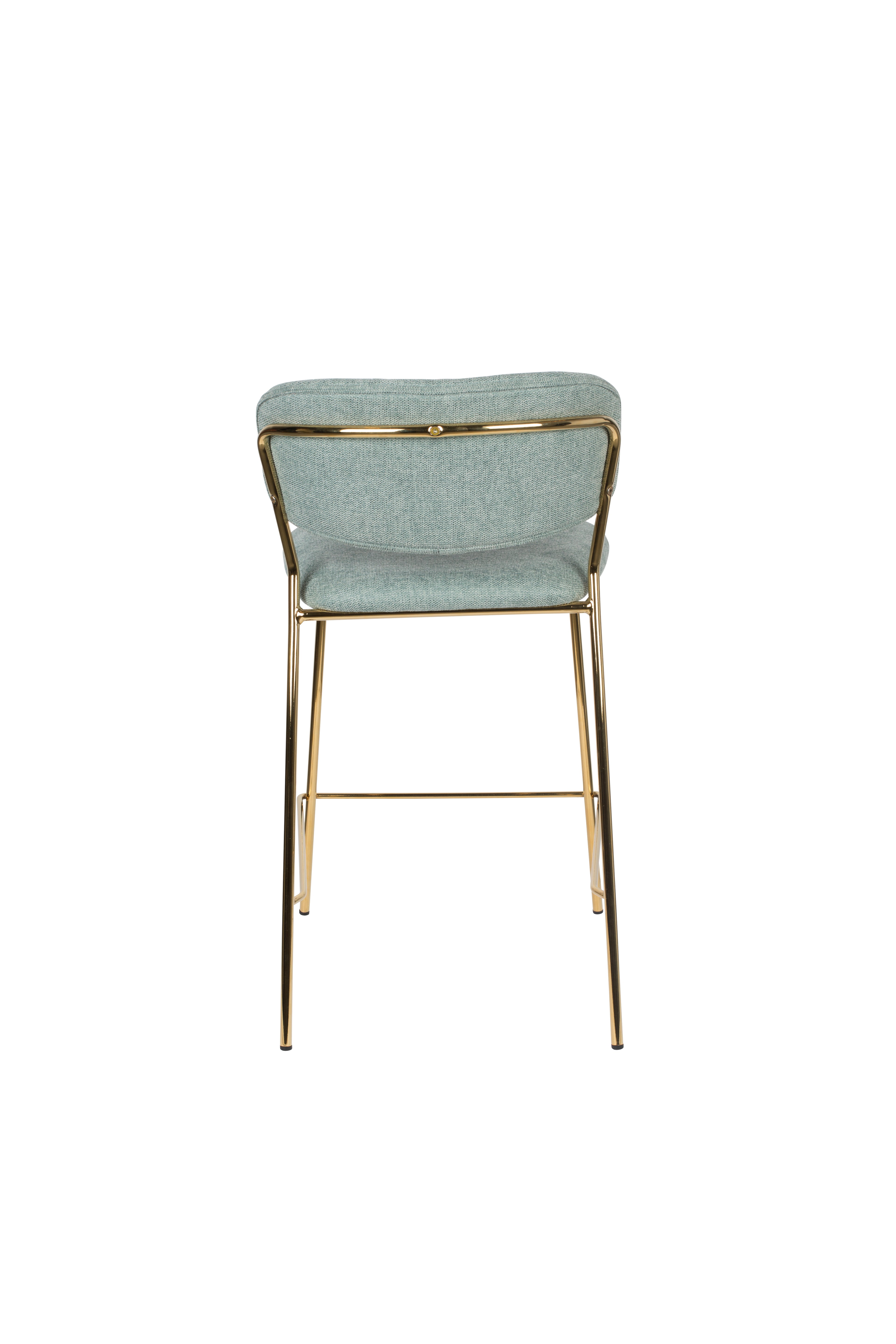 Jolien - Bar & Counter Stool - Fabric - Gold/Light Green