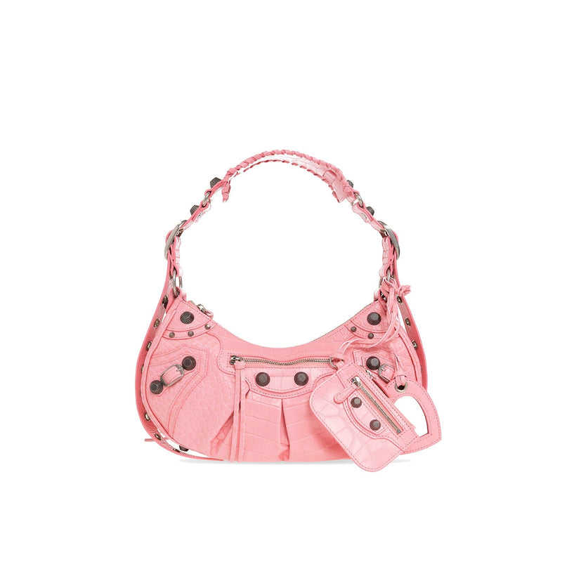 Balenciaga Cagole Leather Bag - Pink - Woman