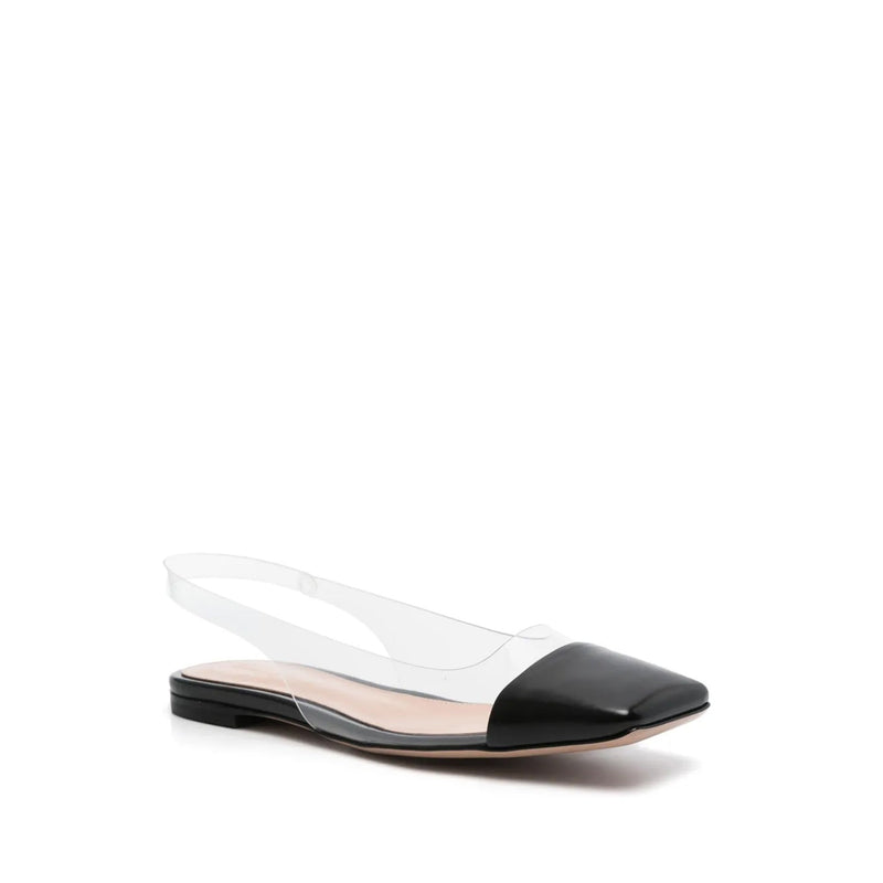 Ballerines - Gianvito Rossi Plexi Slingback Flats - Black