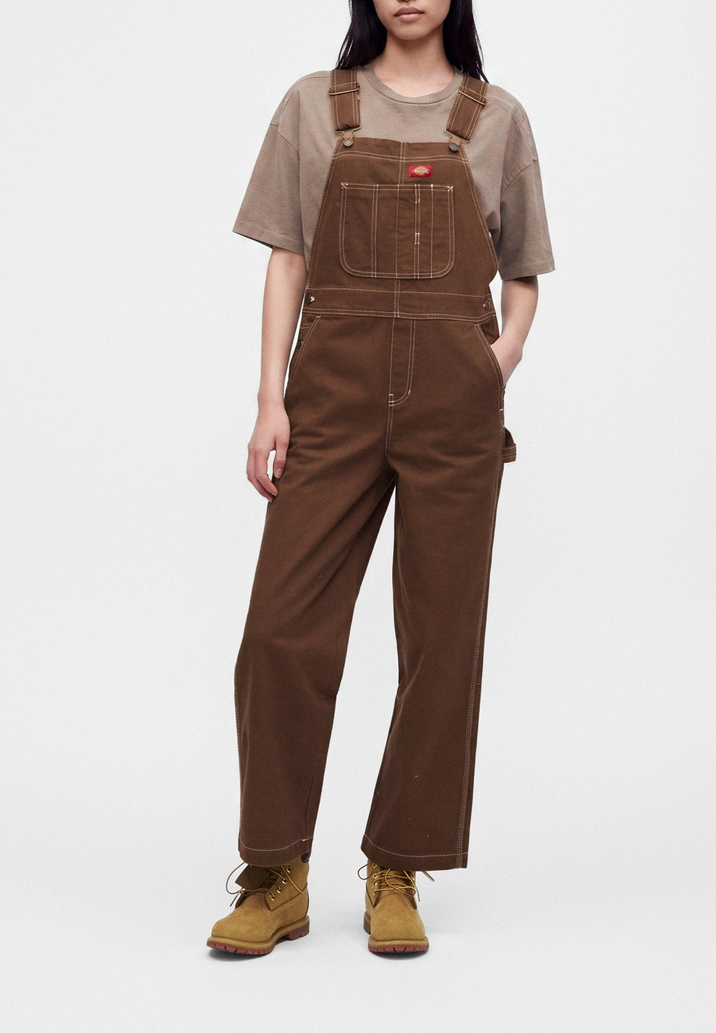 Salopette in denim Hickory - Marrone legno - Donna