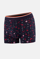 Boxer Bleu Marine À Motif Cerises En Coton - Marius Cherry Marine