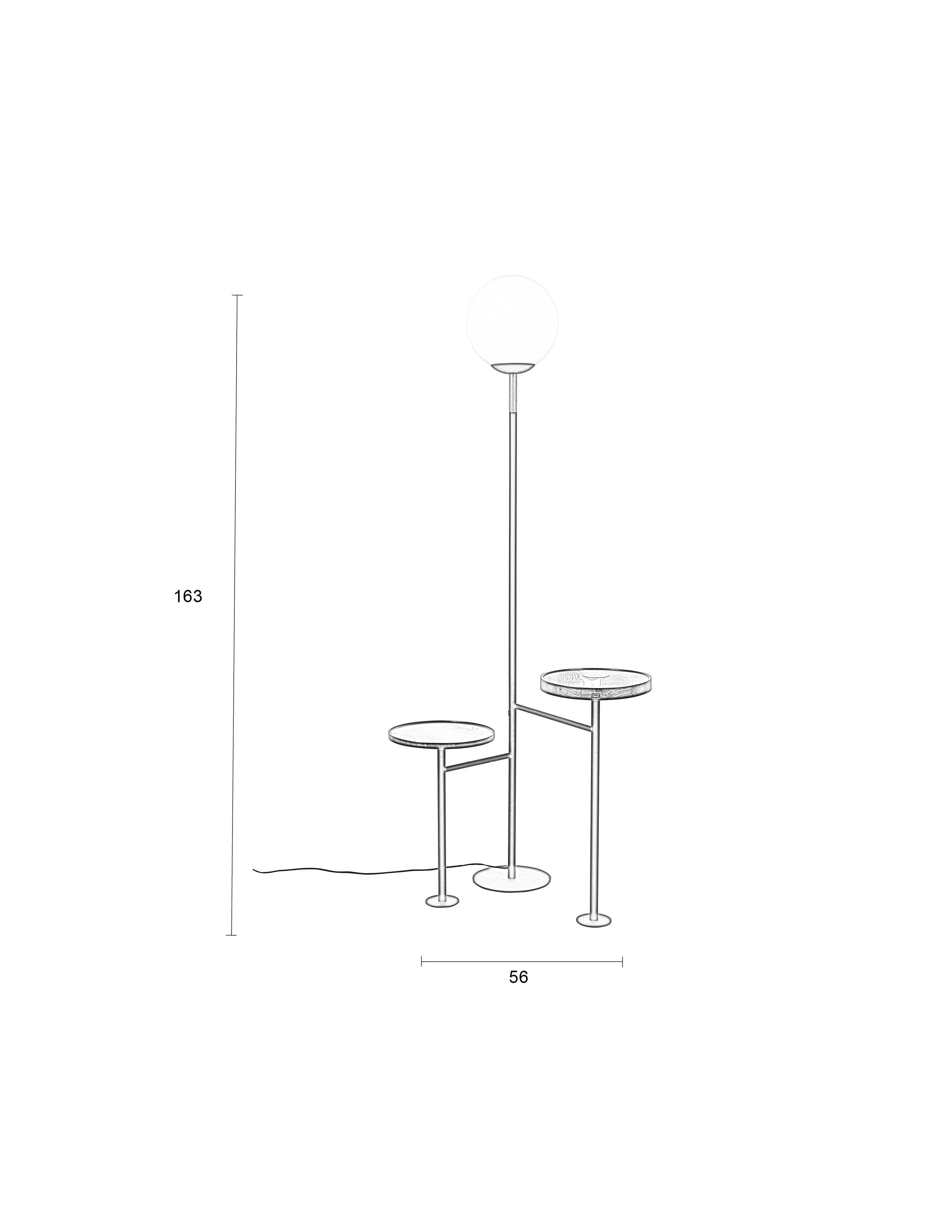 Orion Charge - Floor Lamp - Glass - Black