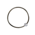 Jonc Budista Aura – Dark Silver & Cuarzo Transparente