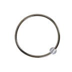 Jonc Budista Aura – Dark Silver & Cuarzo Transparente