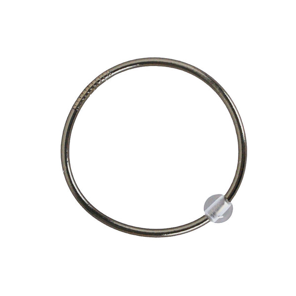 Jonc Bouddhiste Aura – Dark Silver & Quartz Transparent