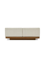 Rudolph - Banco De Interior De 2 Plazas - Aluminio, Madera Y Tapicería - Beige Cognac