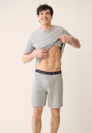 Bas De Pyjama Court Gris En Coton - Invincible Gris