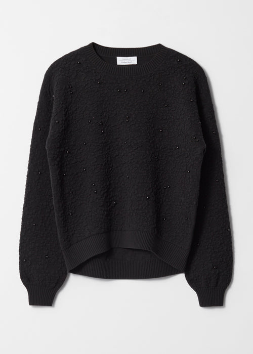 Jumper Pa Waffle Sweater - Black - Women