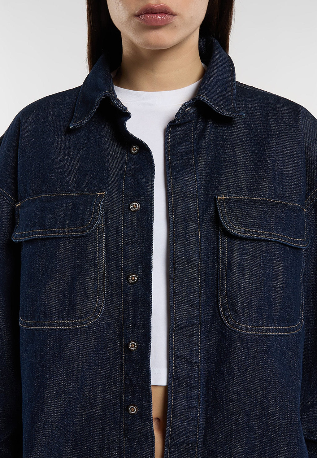 Mechanic Oversized Denim Shirt - Rinsed - Women