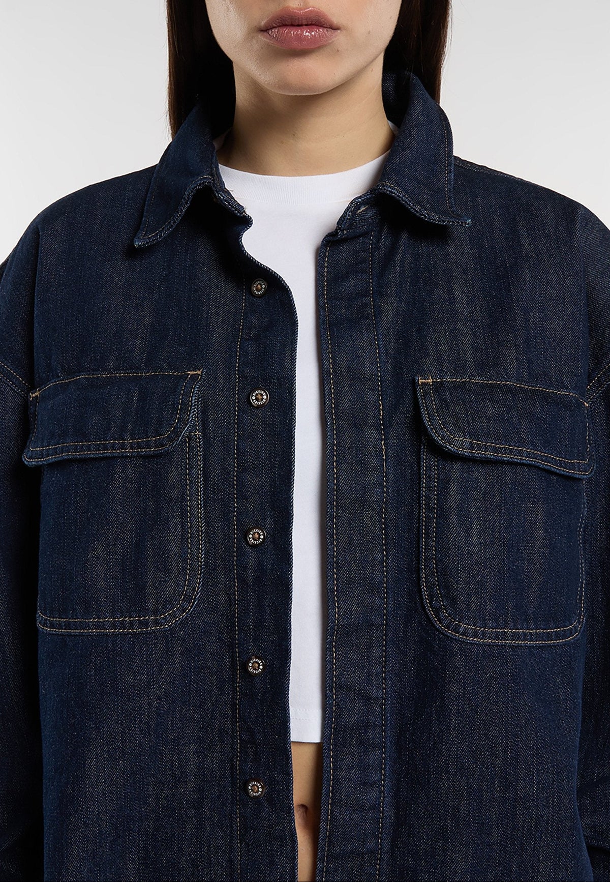Mechanic Oversized Denim Shirt - Rinsed - Women