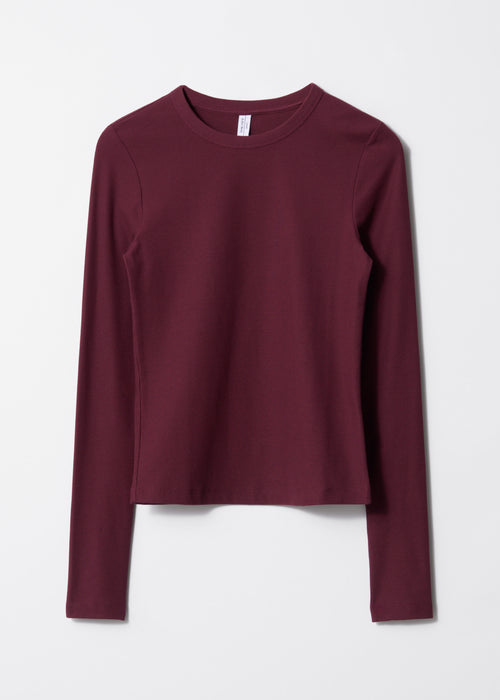 Top Es Georgina Rib Top - Rojo - Mujer