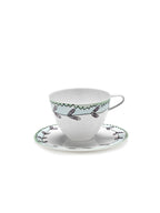 Midnight Flowers - Lot De 2 Tasses À Cappuccino + Soucoupes - Porcelaine Bone China - Blossom Milk