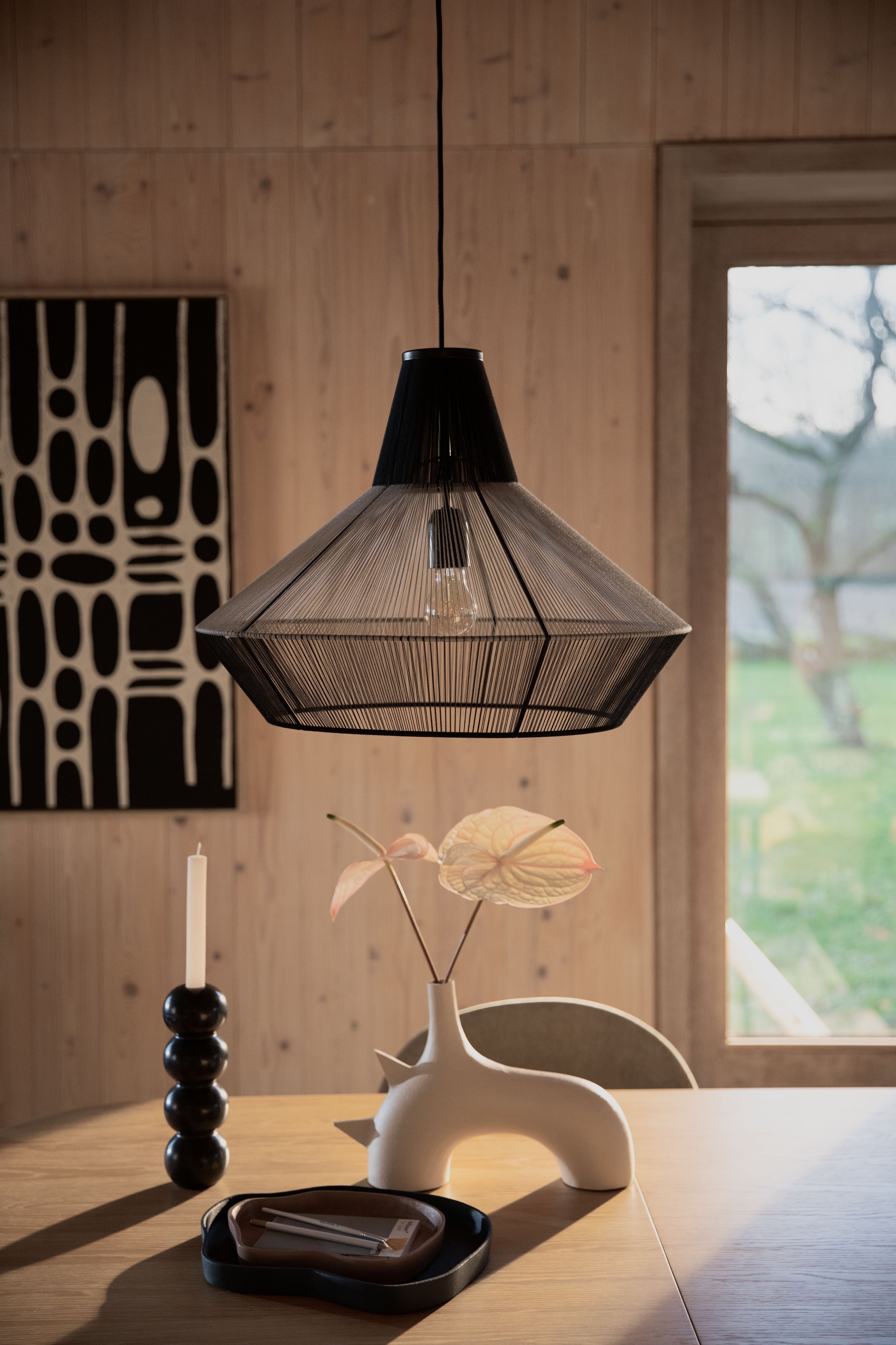 Fairy - Pendant light - Cotton - Stone Gray