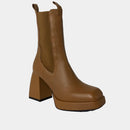 Chelsea Mid Boots Ann Tuil Babette - Cuir Camel