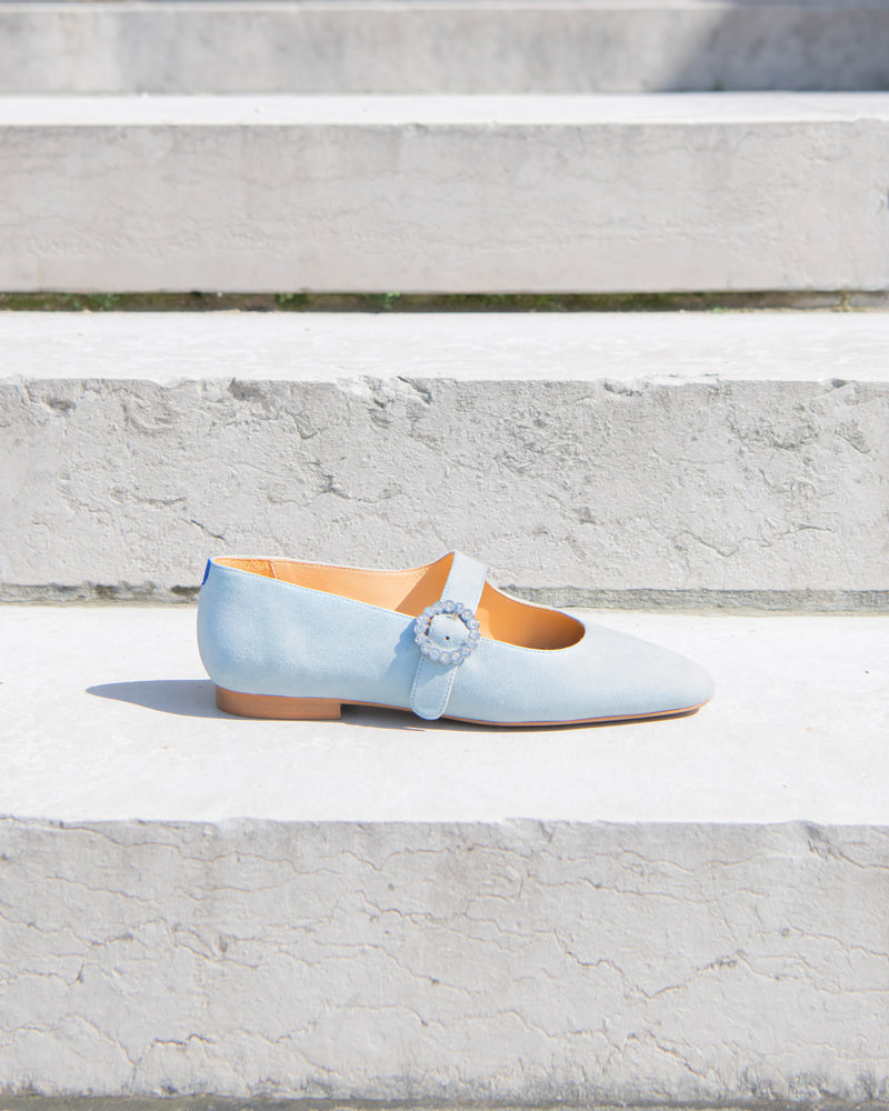 Mary Janes Babies Low - Bleu Ciel - Femme