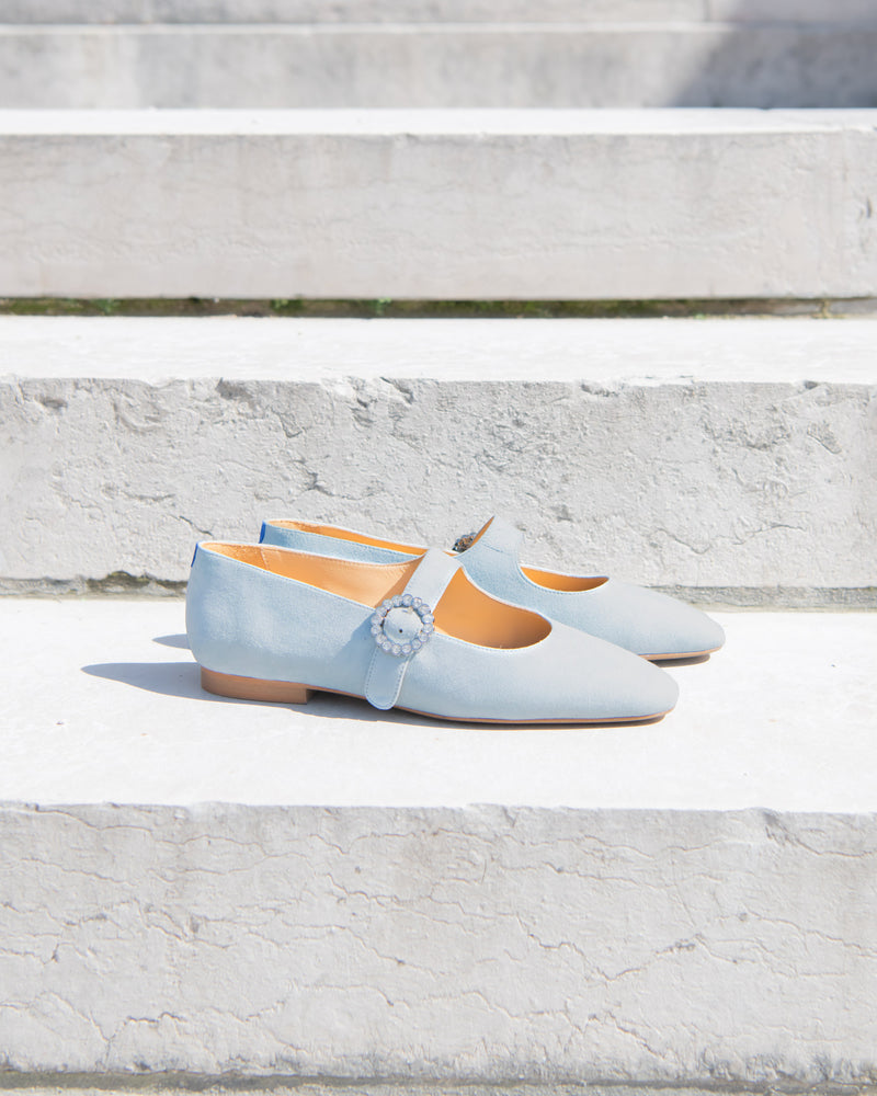 Mary Janes Babies Low - Bleu Ciel - Femme
