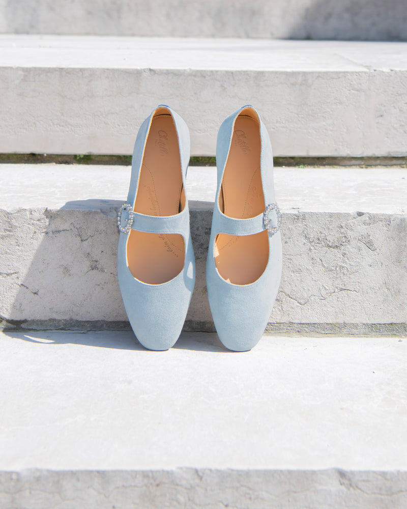 Mary Janes Babies Low - Bleu Ciel - Femme