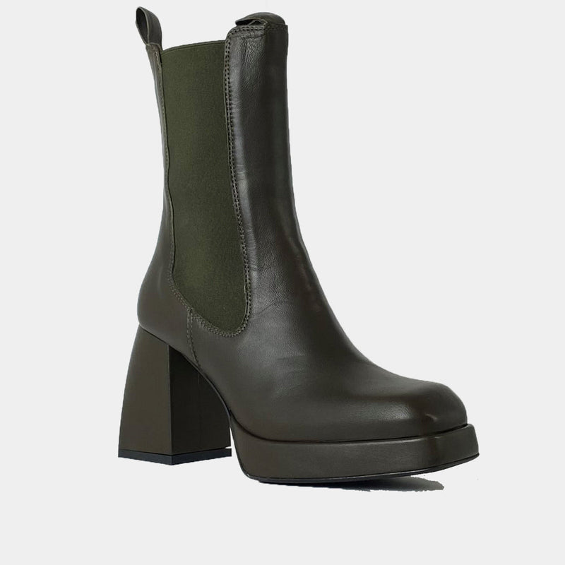 Chelsea Mid Boots Ann Tuil Babette - Cuir Kaki