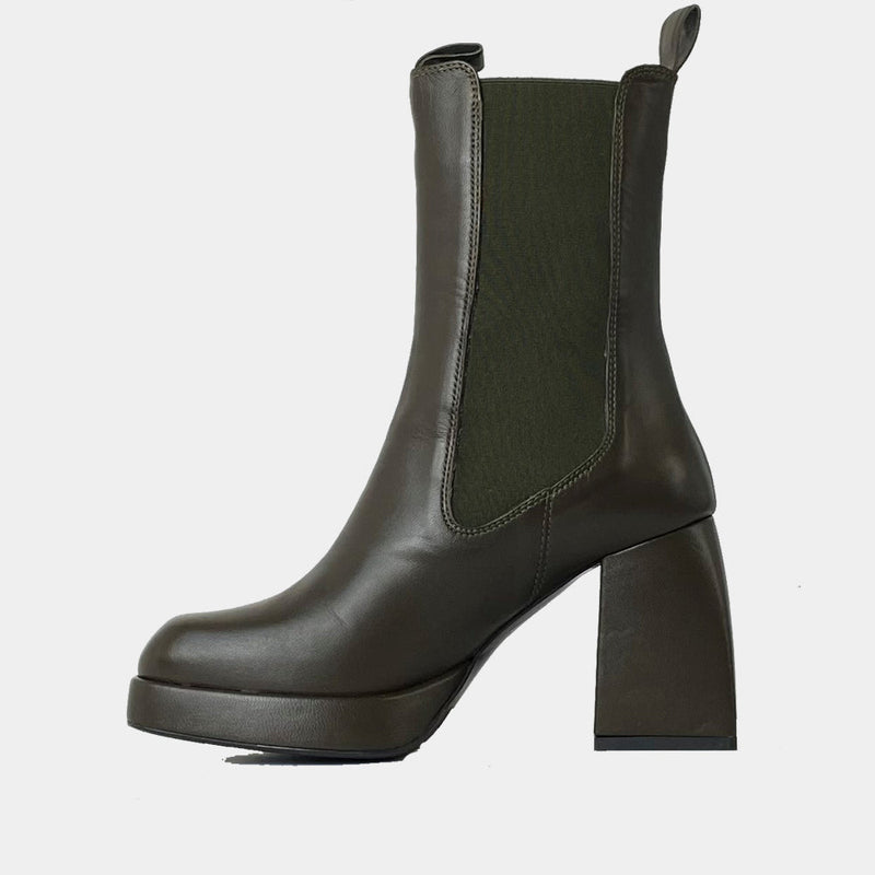 Chelsea Mid Boots Ann Tuil Babette - Cuir Kaki